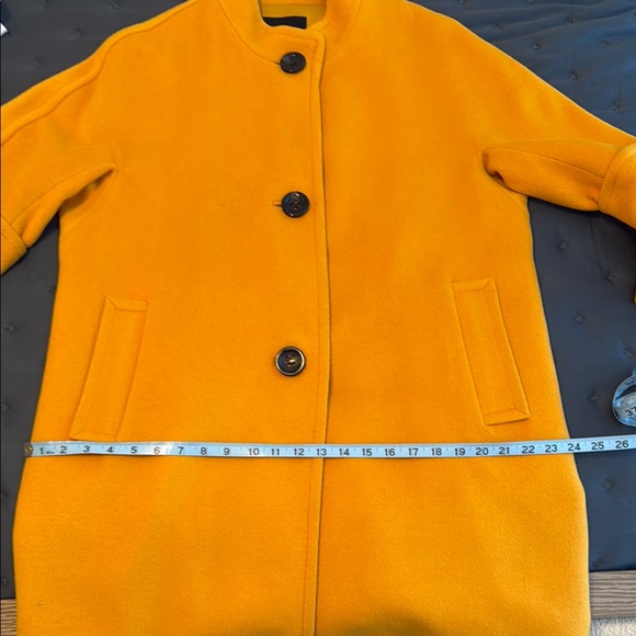 Talbots Wool 3/4 Sleeve Mustard Yellow Women's Coat - Picture 9 of 11